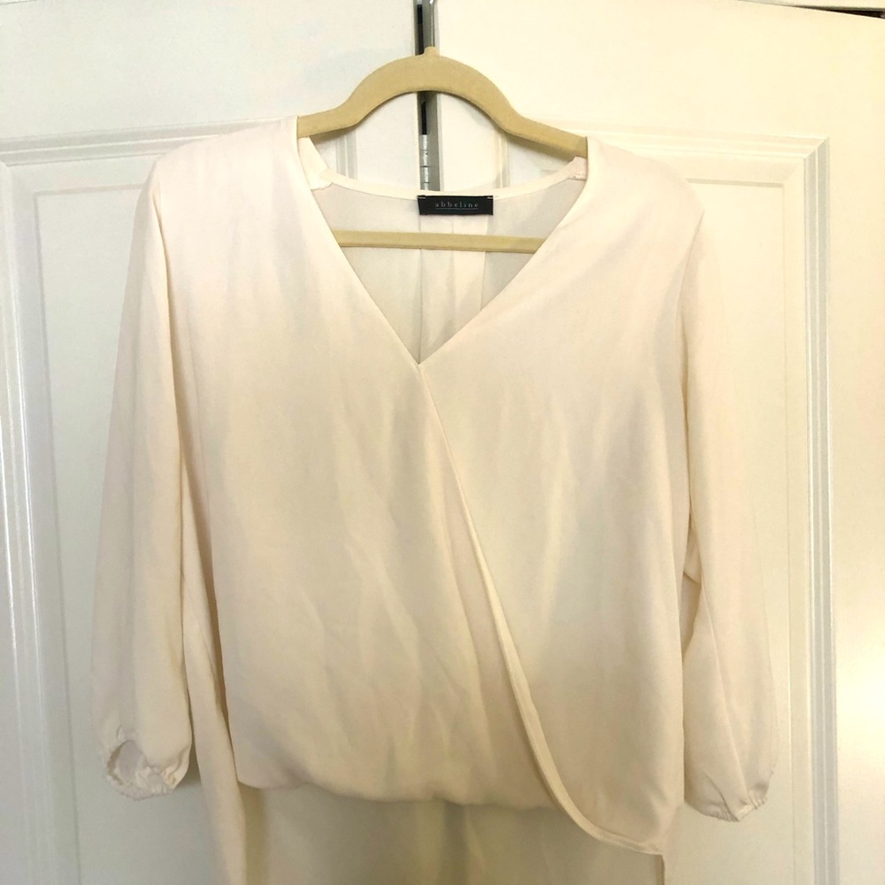 White Abbeline surplice blouse